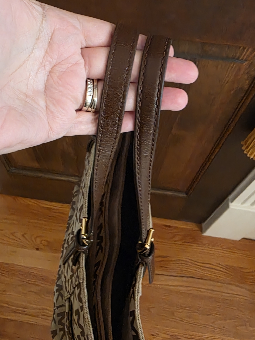 Michael Kors Classic Brown Logo Tote Bag - Picture 7 of 7